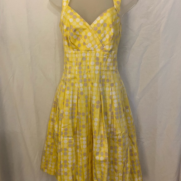Calvin Klein Dresses & Skirts - Calvin Klein Yellow Polka Dot Sun Dress